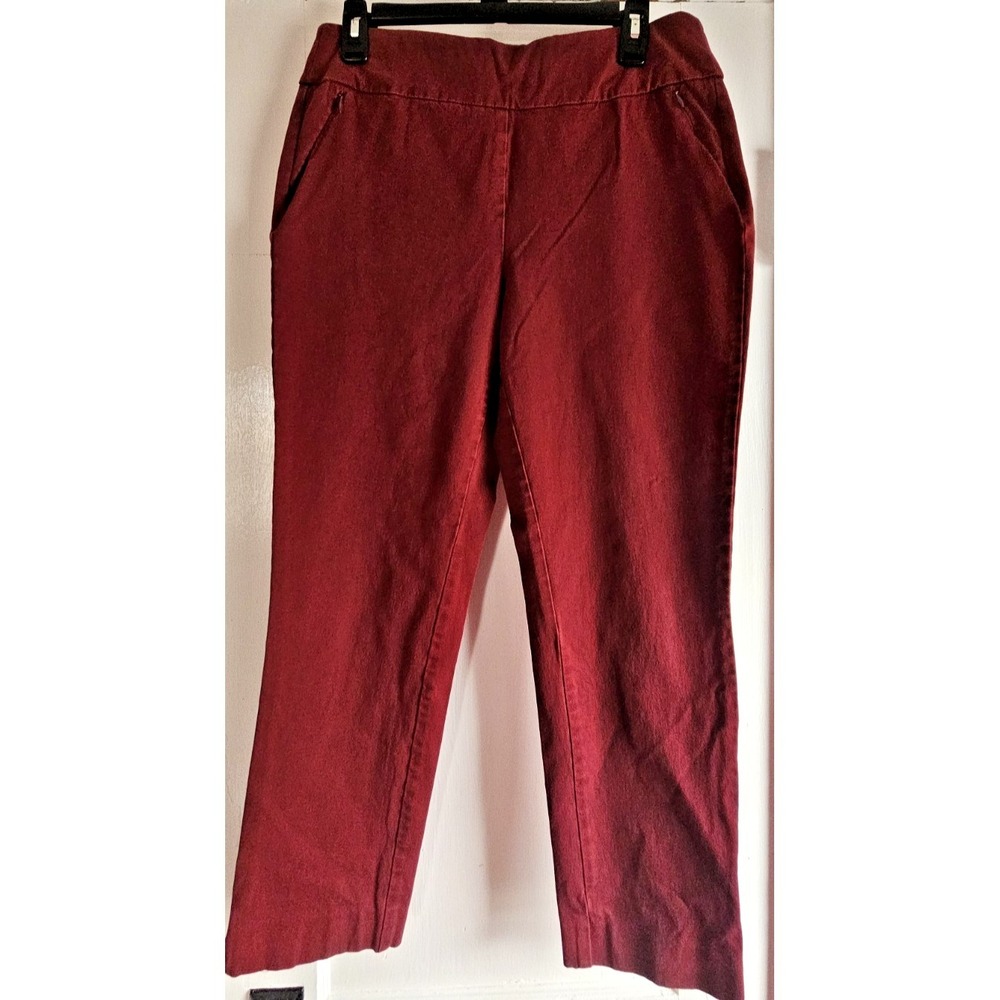 SOFT SURROUNDINGS womans M pull on red pants cotton viscose blend